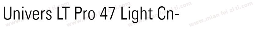 Univers LT Pro 47 Light Cn字体转换